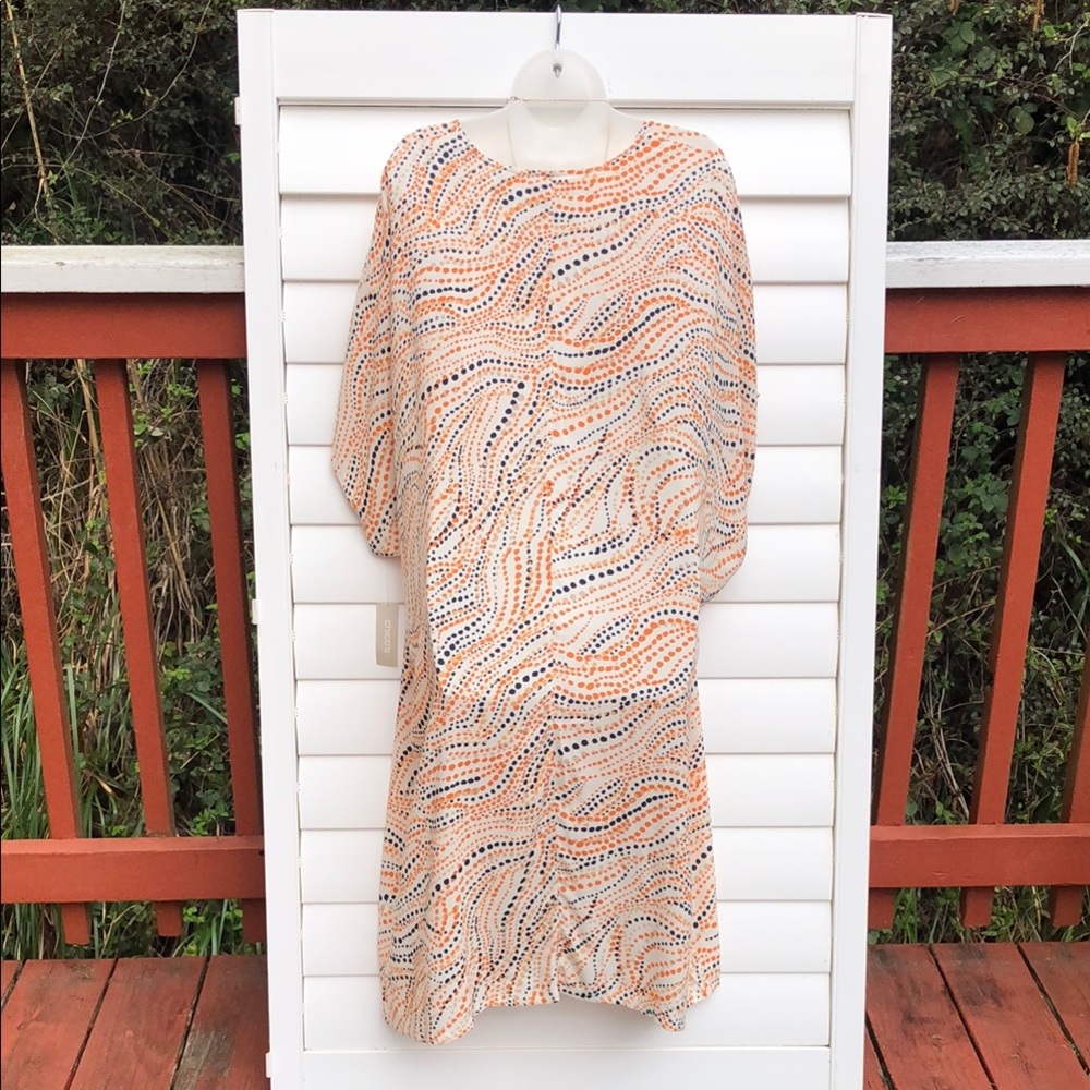 Chico's NWT V-neck multi print pattern short Dress SIZE 4 - Picture 11 of 13